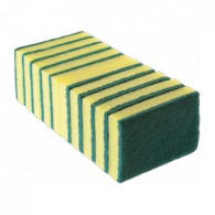 Esponja Dupla Face Verde/Amarela 10x7x2cm