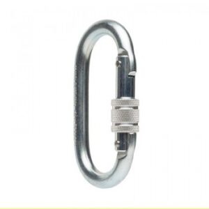 Mosquetão Oval Aço Forjado C/Rosca Karabiner 25KN