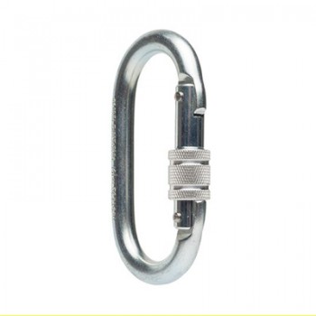 Mosquetão Oval Aço Forjado C/Rosca Karabiner 25KN