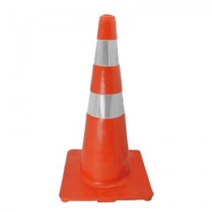 Cone 75 cm Lar/Branco Borracha Sintética Pesado ABNT 3,5 Kg