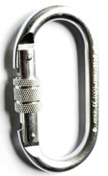 Mosquetão Oval Aço Forjado C/Rosca Karabiner 25KN - Imagem 2